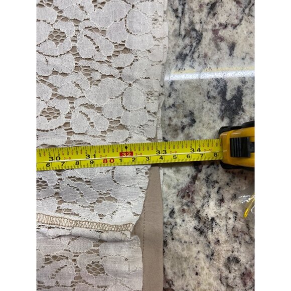 Cato Womens Sheath Mini Dress Size 8 White Crochet High Neck Sleeveless - Picture 7 of 7